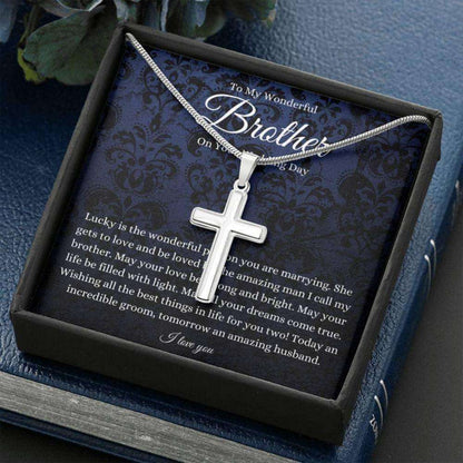 Brother Necklace, Brother Wedding Day Gift, To Groom Necklace From Sister/Brother Gift, Groom Gift On Wedding Day Gifts For Brother Rakva