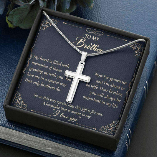 Brother Necklace, Brother Wedding Gift, Brother Of The Bride Gift From Bride, Sister To Brother Gifts For Brother Rakva