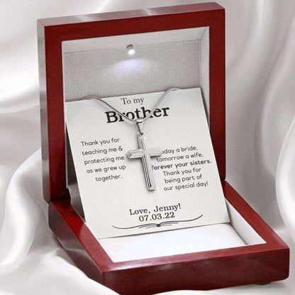 Brother Necklace, Brother Wedding Gift From Bride, Wedding Day Gift For Brother Of The Bride Gifts For Brother Rakva