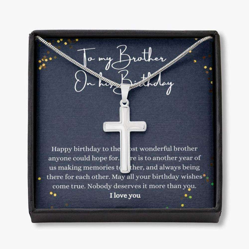 Brother Necklace Gift, Happy Birthday Brother Gift, Brother Birthday, Brother Thoughtful Necklace Gifts For Brother Rakva