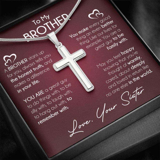 Brother Necklace, Necklace Gift For Brother From Sister, Brother Birthday Graduation Wedding Day Gift Gifts For Brother Rakva