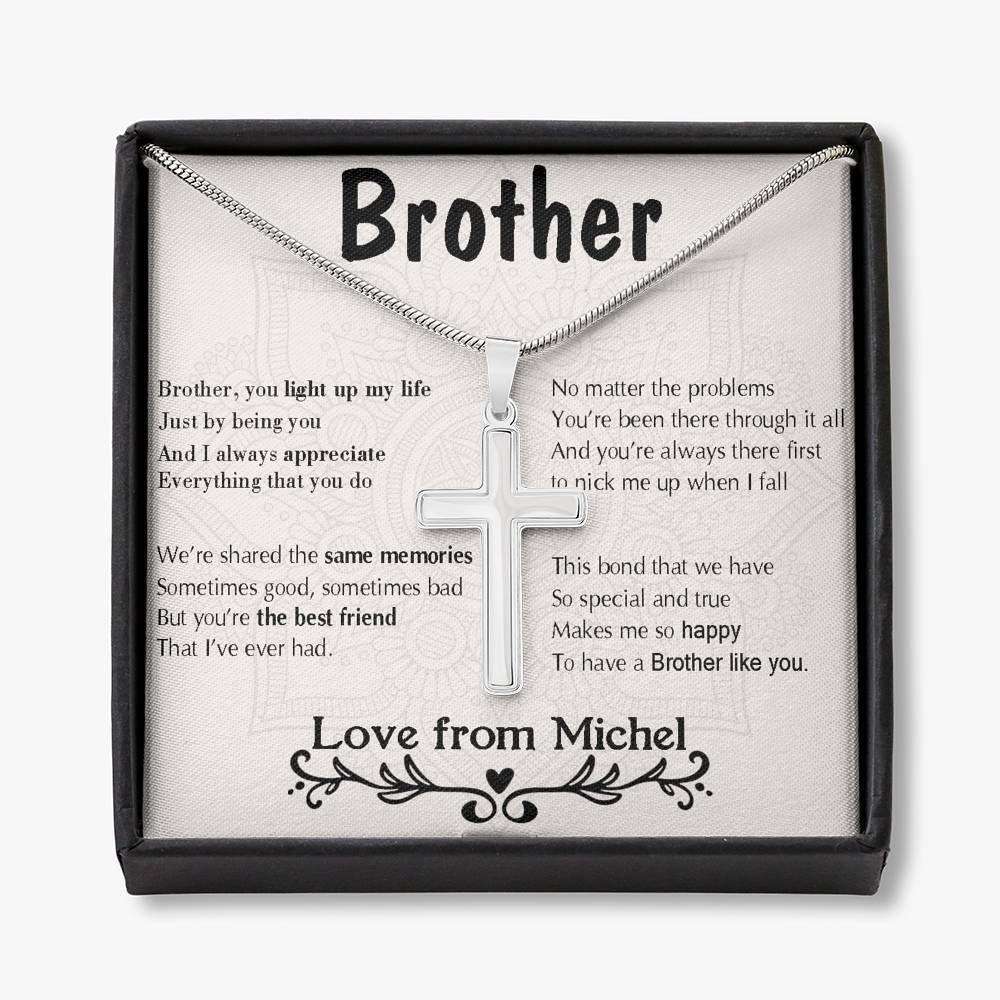 Brother Necklace, Personalized Necklace Gift For Brother, Gift For Brother From Sister, Teenage Brother, Custom Name Gifts For Brother Rakva