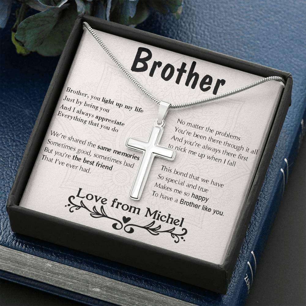 Brother Necklace, Personalized Necklace Gift For Brother, Gift For Brother From Sister, Teenage Brother, Custom Name Gifts For Brother Rakva