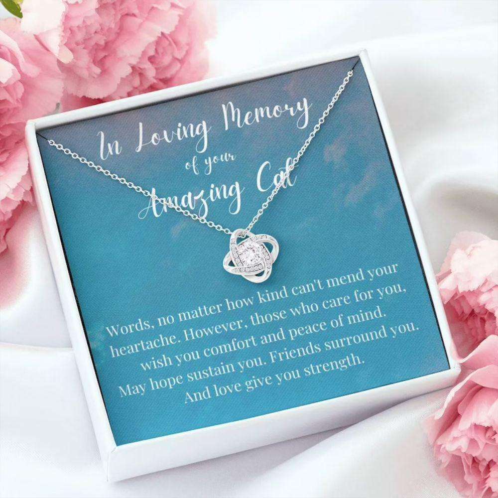 Cat Memorial Necklace Pet Loss Gifts, Loss Of Cat Gift In Memory Of Cat Remembrance Gift Gift Rakva