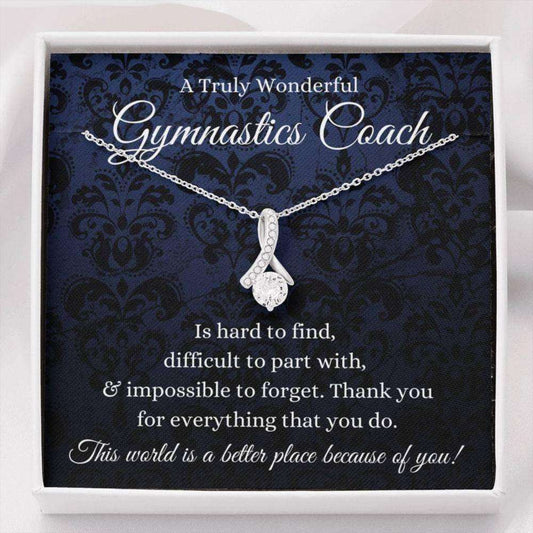 Coach Neckalce, Gymnastics Coach Gift, Leaving Gift For Gymnastics Coach, To A Truly Amazing Gymnastics Coach Necklace Rakva