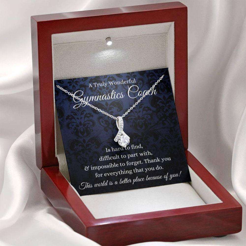 Coach Neckalce, Gymnastics Coach Gift, Leaving Gift For Gymnastics Coach, To A Truly Amazing Gymnastics Coach Necklace Rakva