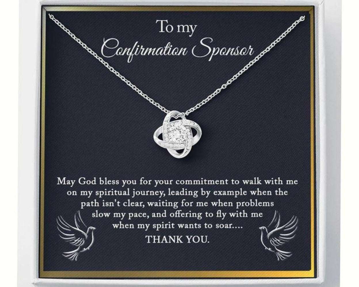 Confirmation Sponsor Necklace Gift For Women, Gifts For Sponsors Rakva