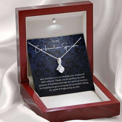 Confirmation Sponsor Necklace Gift For Women, Sponsors Religious Thank You Necklace Rakva