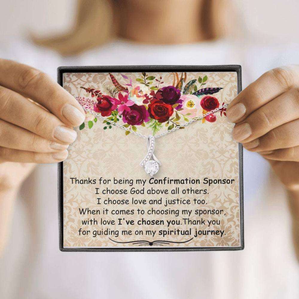 Confirmation Sponsor Necklace Gift, Thank You Gift To Sponsor, Holy Confirmation, Confirmation Sponsor For Women Gifts For Friend Rakva