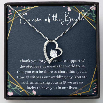 Cousin Necklace, Cousin Of The Bride Necklace Gift, Wedding Gift From Bride And Groom, Bridal Party Gift Rakva