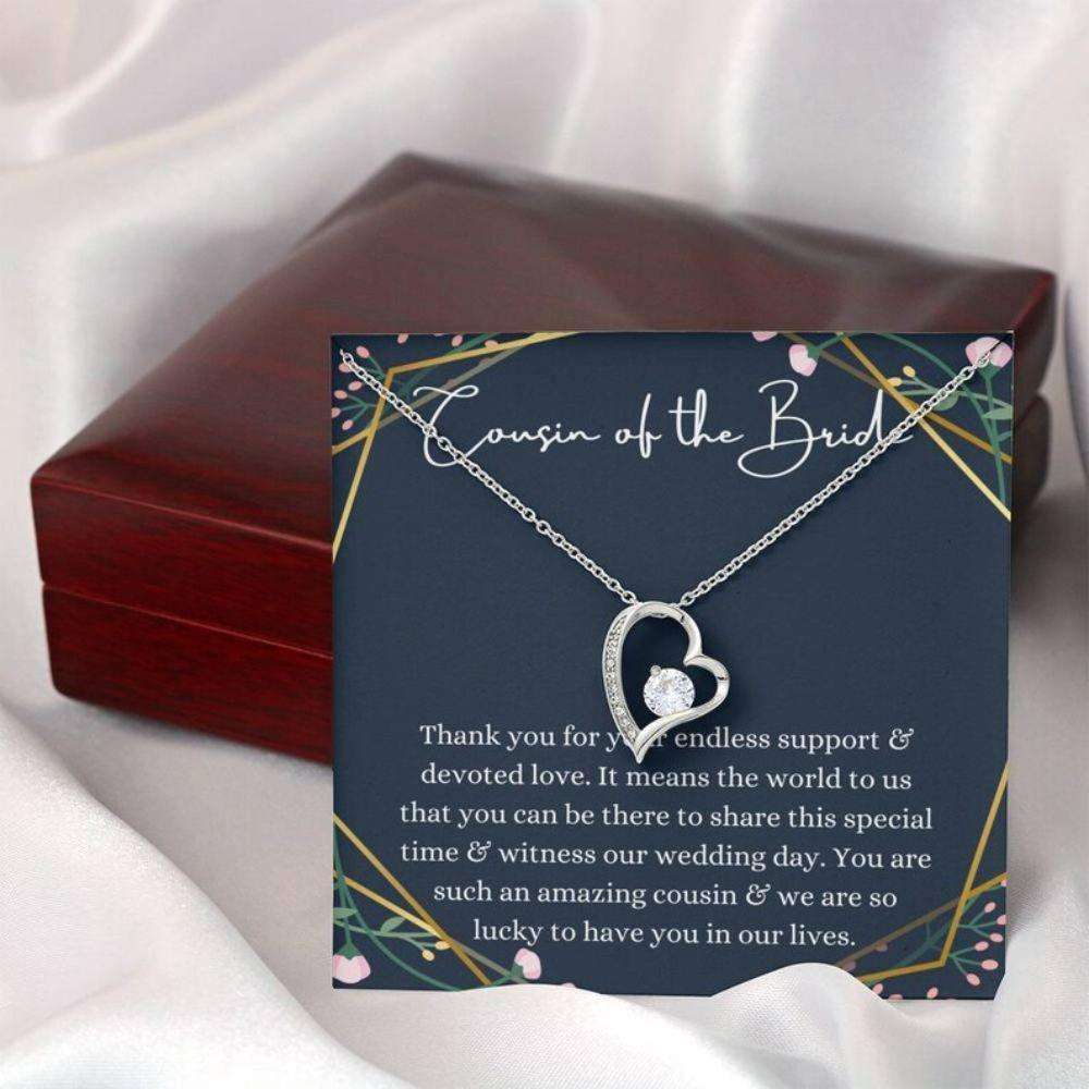 Cousin Necklace, Cousin Of The Bride Necklace Gift, Wedding Gift From Bride And Groom, Bridal Party Gift Rakva