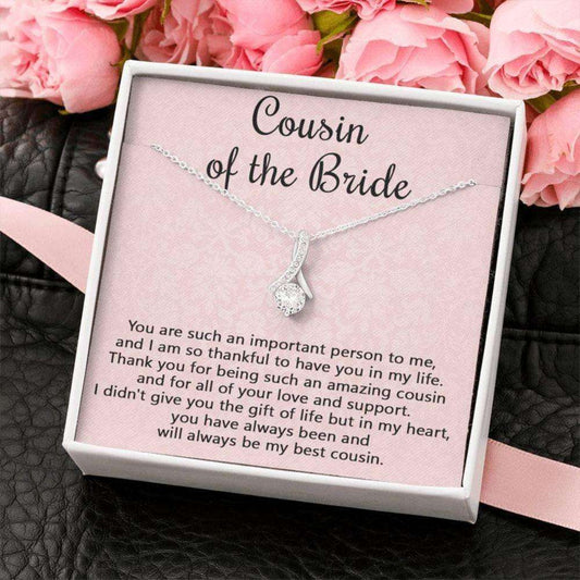 Cousin Necklace, Cousin Of The Bride Necklace Wedding Day Gift From Bride & Groom, Thank You Gift From Cousin, Cousin Wedding Gift Rakva