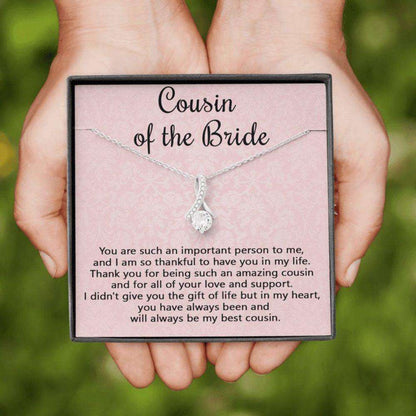 Cousin Necklace, Cousin Of The Bride Necklace Wedding Day Gift From Bride & Groom, Thank You Gift From Cousin, Cousin Wedding Gift Rakva