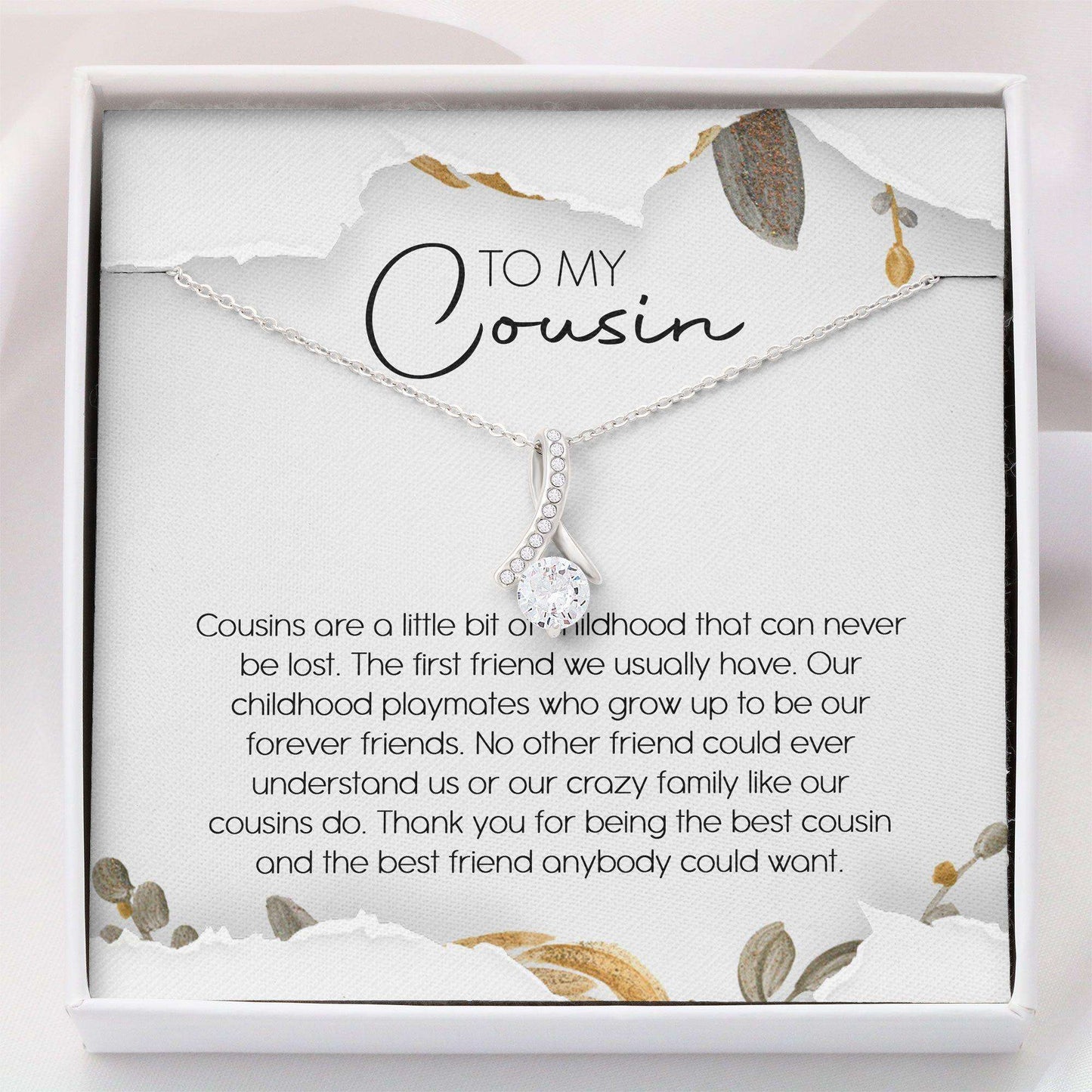 Cousin Necklace, Gift For Cousin “ Cousin Necklace “ Alluring Beauty Necklace Rakva