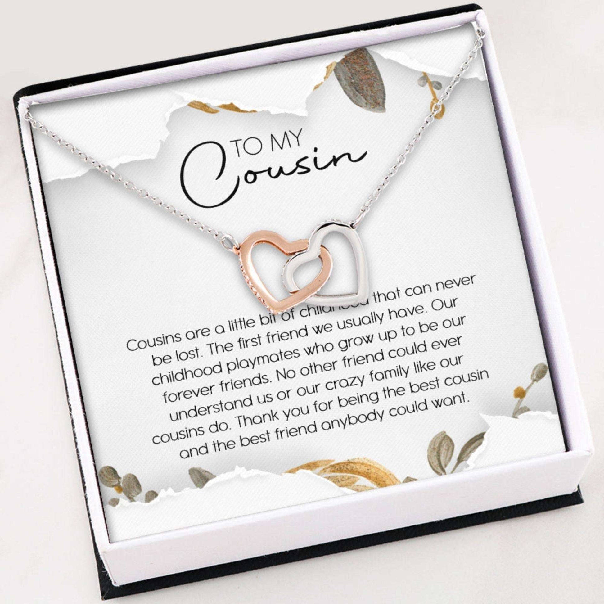 Cousin Necklace, Gift For Cousin “ Cousin Necklace “ Hearts Necklace Rakva