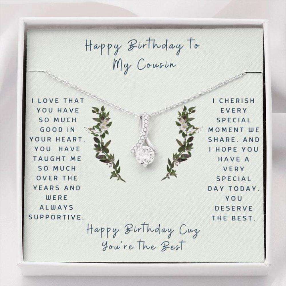 Cousin Necklace, Gift To My Cousin “ Gift Necklace Message Card “ Birthday “ To Cousin- Inner Beauty Necklace Rakva