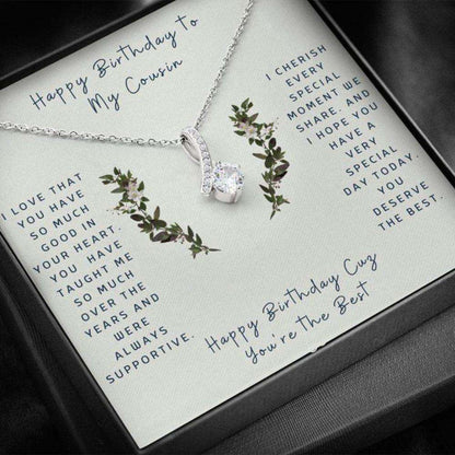 Cousin Necklace, Gift To My Cousin “ Gift Necklace Message Card “ Birthday “ To Cousin- Inner Beauty Necklace Rakva