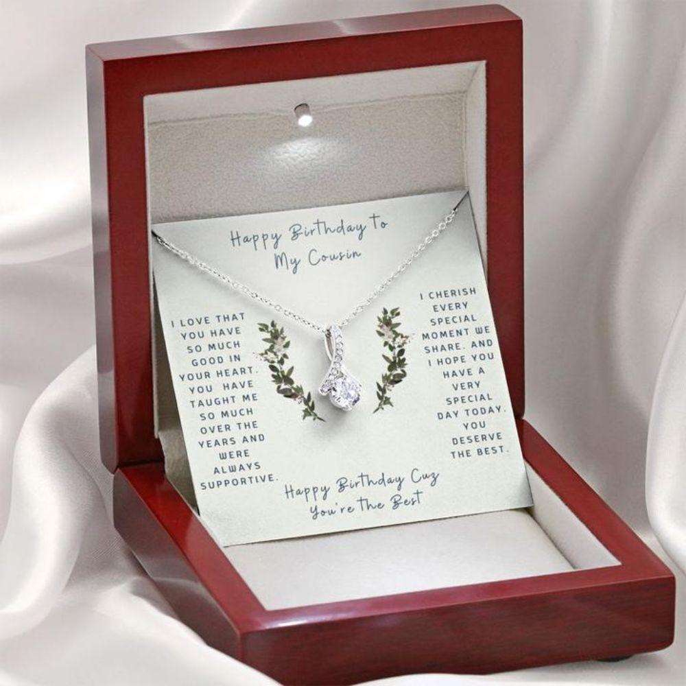 Cousin Necklace, Gift To My Cousin “ Gift Necklace Message Card “ Birthday “ To Cousin- Inner Beauty Necklace Rakva