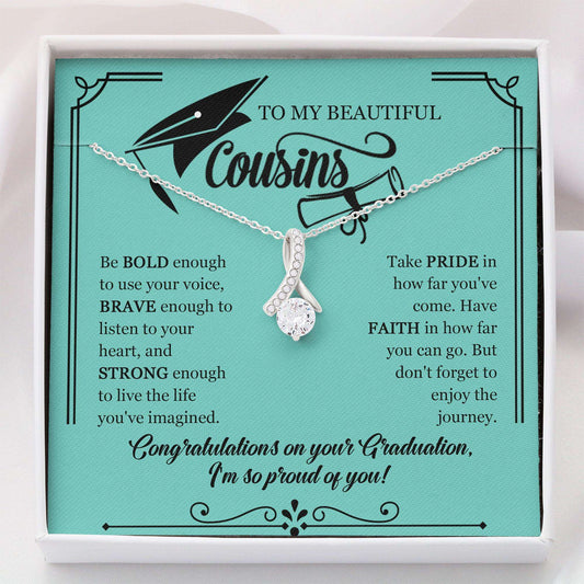 Cousin Necklace “ Graduation Necklace Gift For Cousin Congrat “ Alluring Beauty Rakva