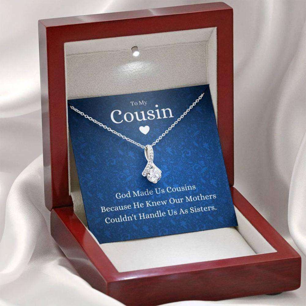 Cousin Necklace, To My Cousin Necklace, God Made Us Cousins, Gift For Cousin, Cousin Wedding Gift Rakva