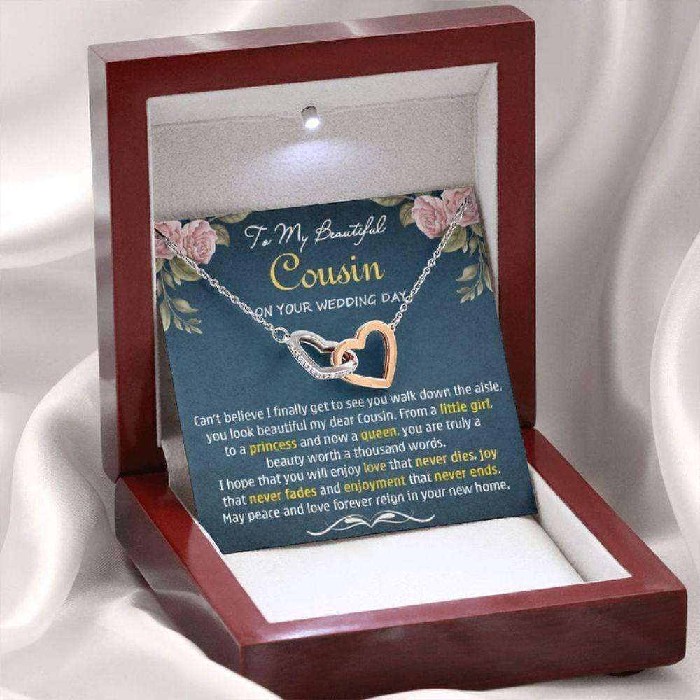 Cousin Necklace, Wedding Gift For My Beautiful Cousin, Cousin Wedding Day Gift, Bride Necklace Gift For Cousin, Cousin Gifts Rakva