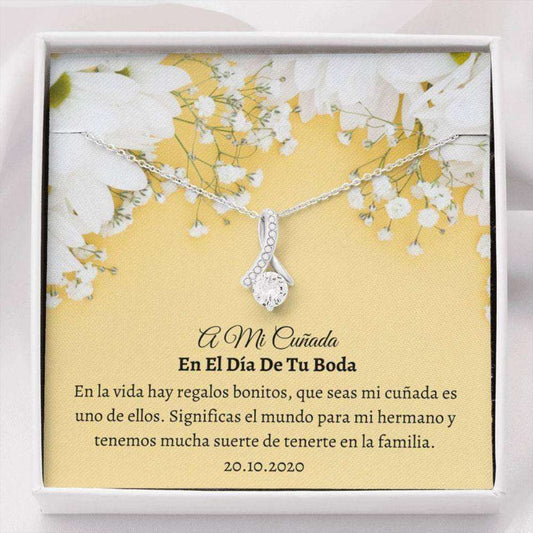 Cunada Necklace Wedding Gift “ Spanish Bride Gift Necklace “ Love Future Cunada “ Cunada Wedding Day “ Tarjeta Boda Gift For Bride Rakva