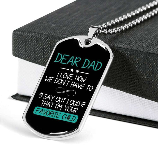 Dad Dog Tag Custom Picture Father’S Day Gift, Dog Tag Military Chain Necklace For Dad I Love You Dog Tag Father's Day Rakva