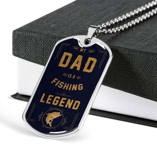 Dad Dog Tag Custom Picture Father’S Day, My Dad Always Hard For My Batter Future Dog Tag Necklace Gift For Dad Father's Day Rakva