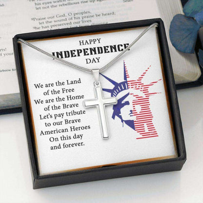 Dad Necklace, 4Th Of July Necklace Gifts For Military Father, Husband, Patriotic Necklace, Happy Independence Day Gift For Dad Father's Day Rakva