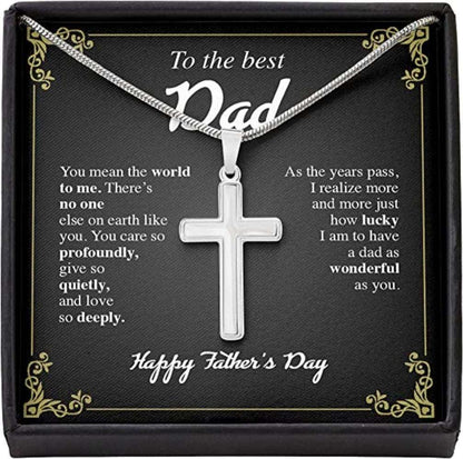 Dad Necklace, Best Dad Necklace World Profound Deep Luck Wonderful Cross Necklaces Dughter's Day Rakva