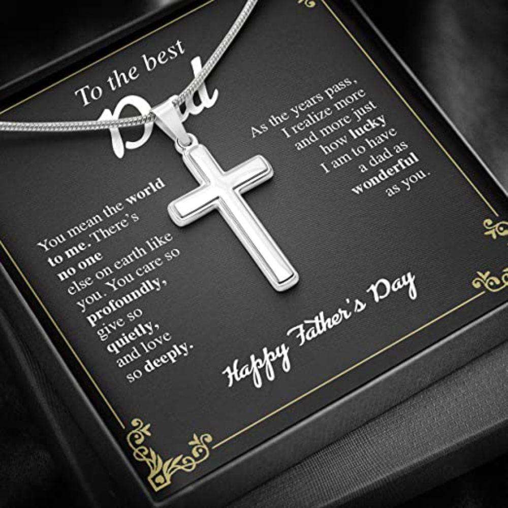 Dad Necklace, Best Dad Necklace World Profound Deep Luck Wonderful Cross Necklaces Dughter's Day Rakva