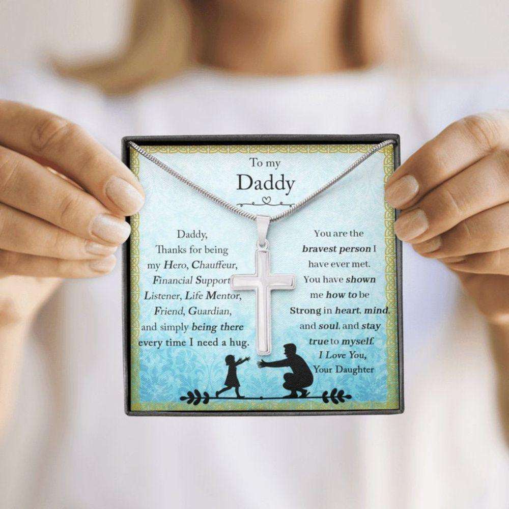 Dad Necklace, Cross Necklace Gifts For Dad, Father Daughter Necklace Father's Day Rakva