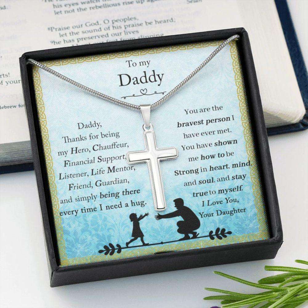 Dad Necklace, Cross Necklace Gifts For Dad, Father Daughter Necklace Father's Day Rakva