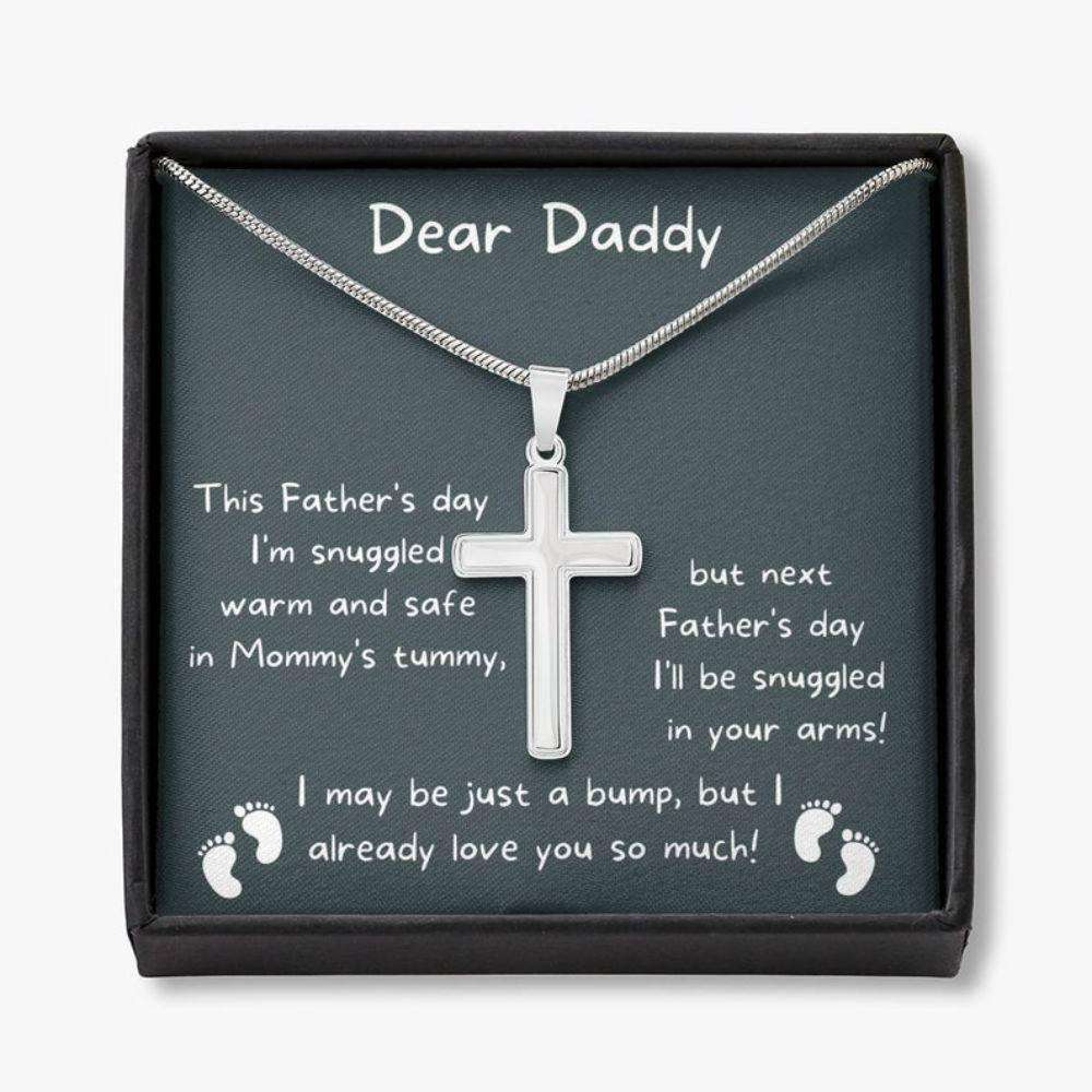 Dad Necklace, Daddy To Be Gift, First Fathers Day Gift For New Dad, Gift For Future Dad, Daddy Necklace From Unborn Baby Gifts for dad Rakva