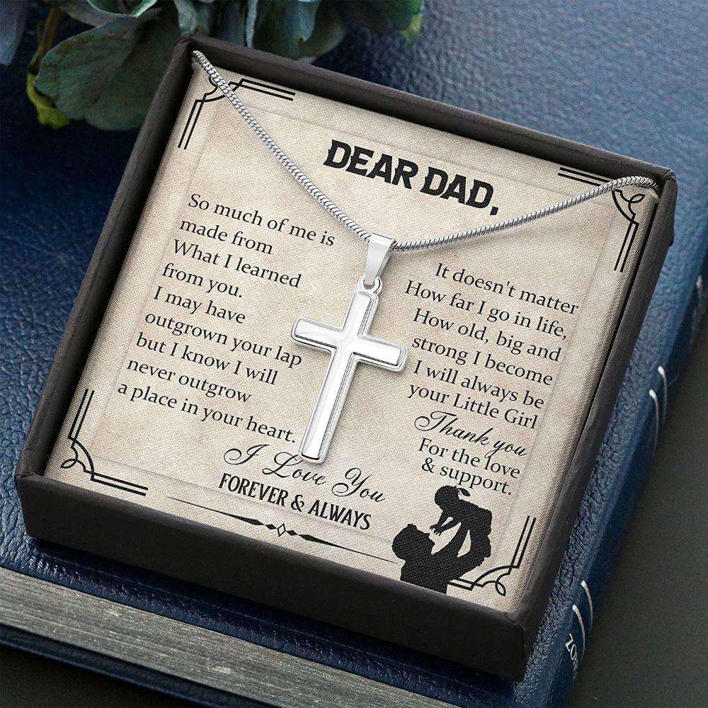 Dad Necklace, Dear Daddy Necklace “ Always Be Your Little Girl “ Gift For Dad Gifts for dad Rakva