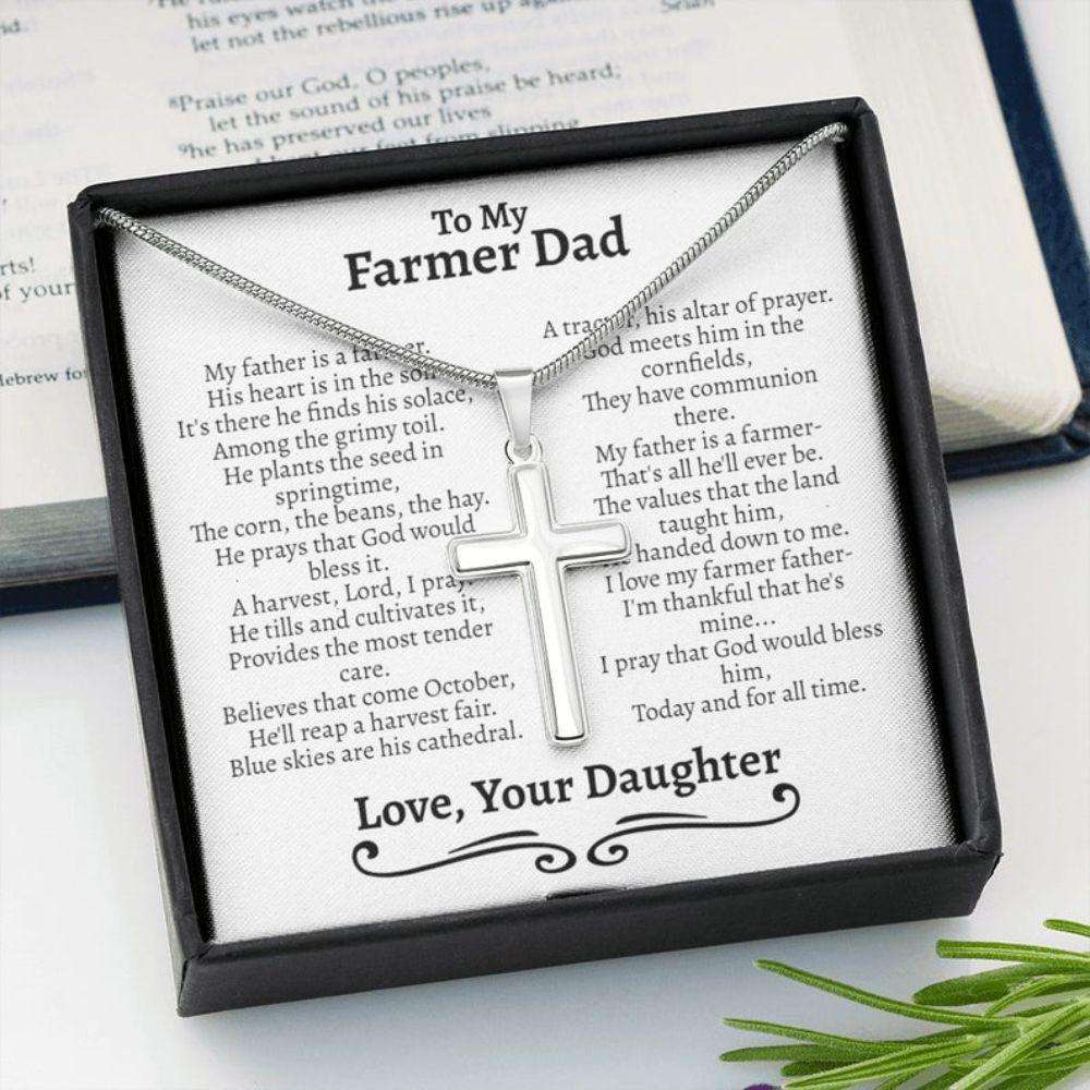 Dad Necklace, Farmer Dad Necklace Gift, Gift For Hobby Farmers, Farm Dad, Farmer Gifts For Dad Father's Day Rakva