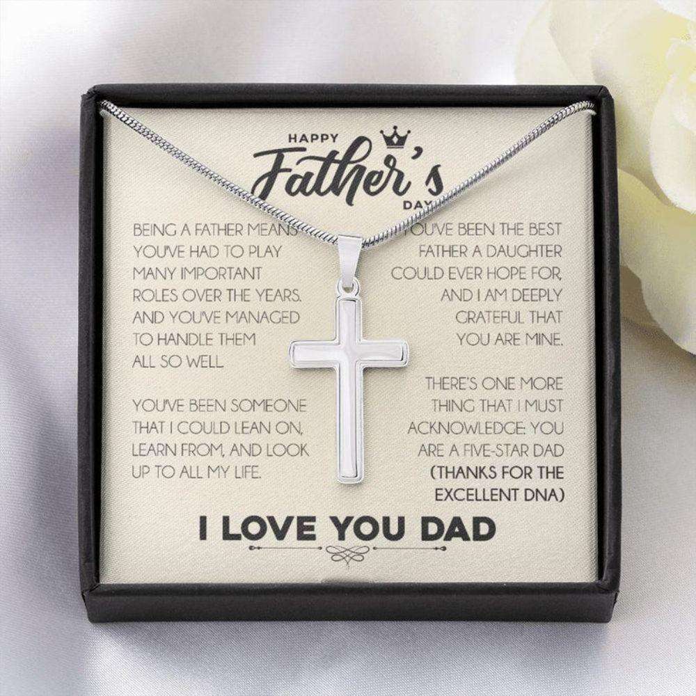 Dad Necklace, Father Necklace Father’S Day Gift, Christian Gift For Dad, Father Daughter Necklace Father's Day Rakva