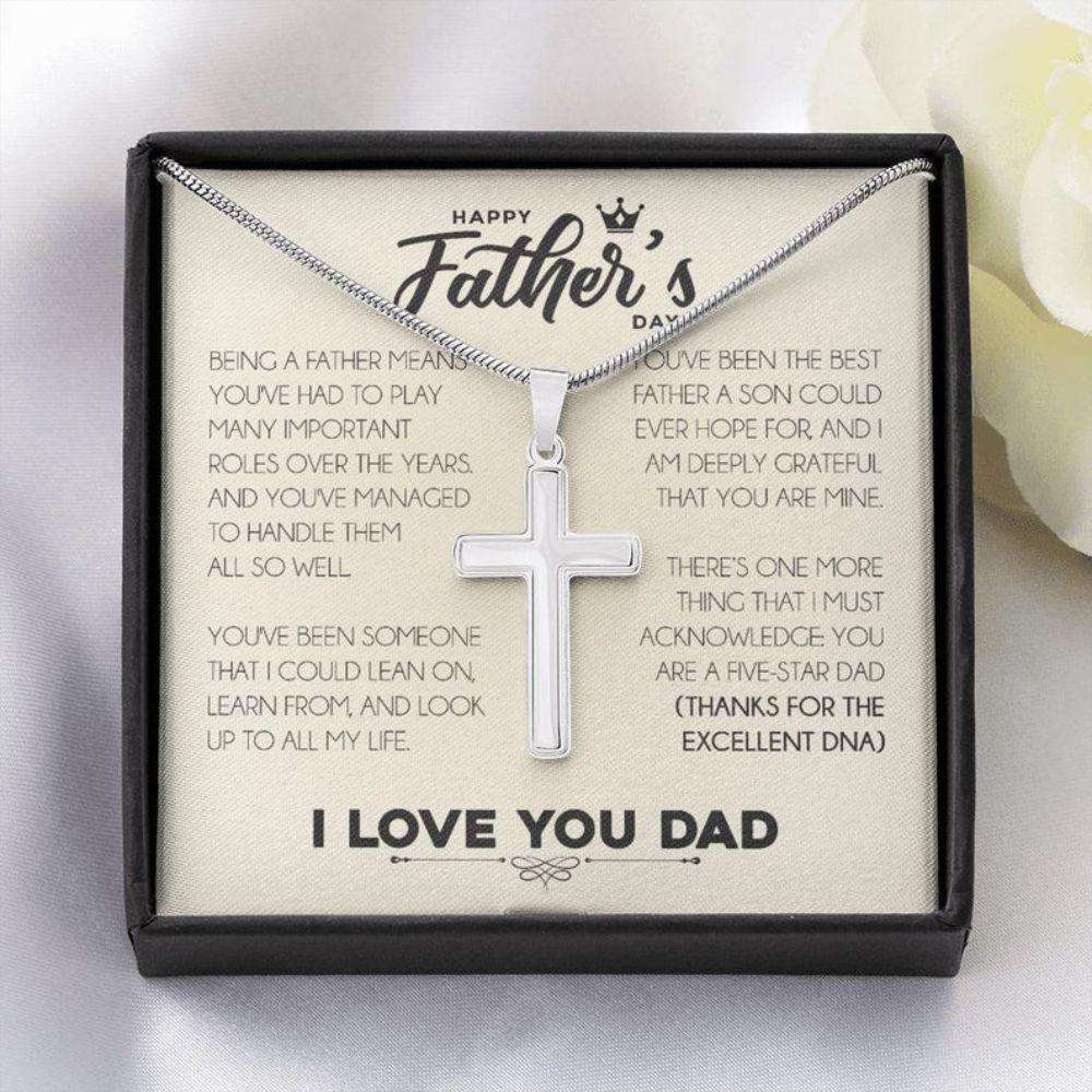 Dad Necklace, Father Necklace Father’S Day Gift, Christian Gift For Dad, Father Son Necklace Father's Day Rakva