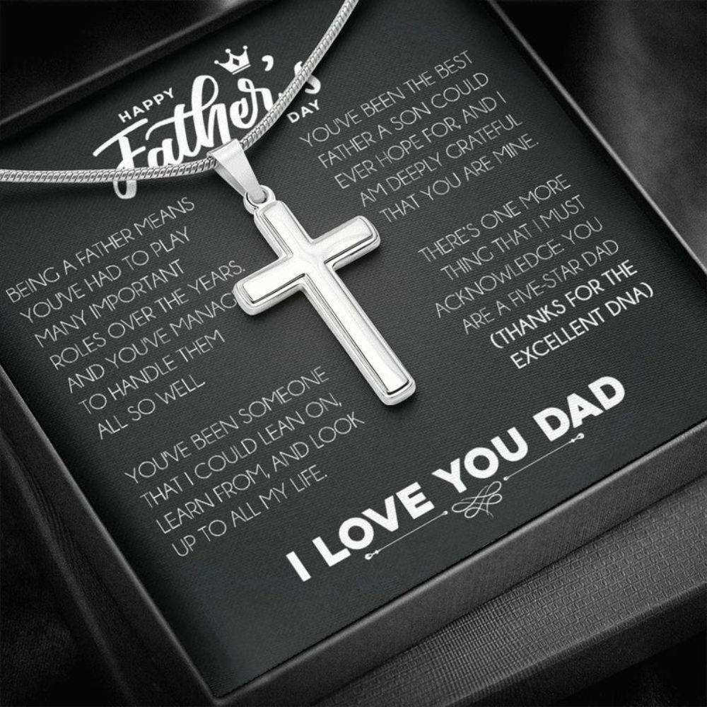 Dad Necklace, Father Necklace Father’S Day Gift, Christian Gift For Dad, Father Son Necklace Father's Day Rakva