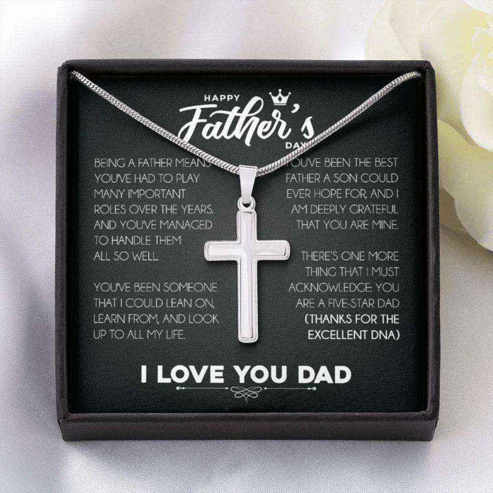 Dad Necklace, Father Necklace Father’S Day Gift, Christian Gift For Dad, Father Son Necklace Father's Day Rakva