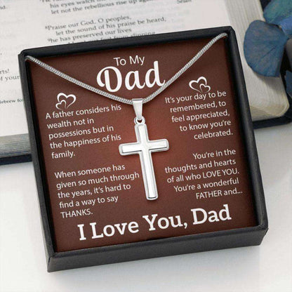 Dad Necklace, Father Necklace, Fathers Day Christian Gift For Dad From Daughter Son Father's Day Rakva