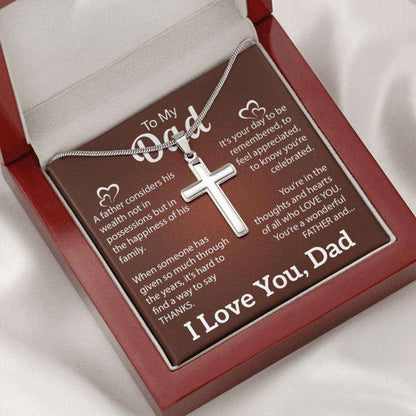 Dad Necklace, Father Necklace, Fathers Day Christian Gift For Dad From Daughter Son Father's Day Rakva