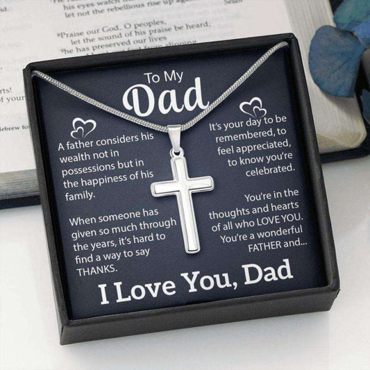 Dad Necklace, Father Necklace, Fathers Day Christian Gift For Dad From Daughter Son Father's Day Rakva