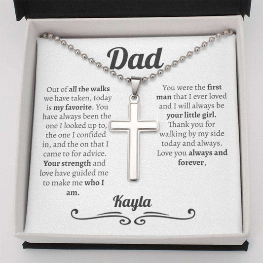 Dad Necklace, Father Of The Bride Gift, Gift For Dad On Wedding Day Necklace From Daughter, Wedding Gift To Dad From Bride, Sentimental Gift Father's Day Rakva