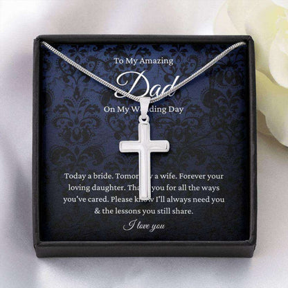 Dad Necklace, Father Of The Bride Wedding Gift From Bride, To My Dad On My Wedding Day Necklace Gift From Daughter Father's Day Rakva