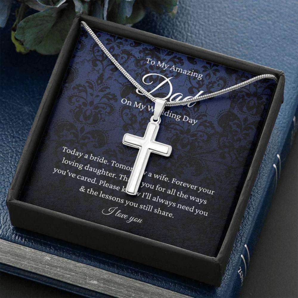 Dad Necklace, Father Of The Bride Wedding Gift From Bride, To My Dad On My Wedding Day Necklace Gift From Daughter Father's Day Rakva