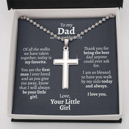 Dad Necklace, Father Of The Bride Wedding Gift From Daughter, To My Dad On My Wedding Day Necklace, Sentimental Father Of The Bride Gift Father's Day Rakva