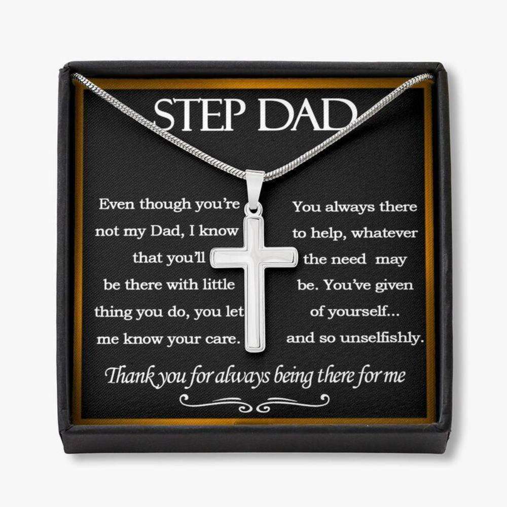 Dad Necklace, Father’S Day Gift For Step-Dad, Necklace For Step Dad, Stepfather Gift From Stepdaughter And Stepson Father's Day Rakva