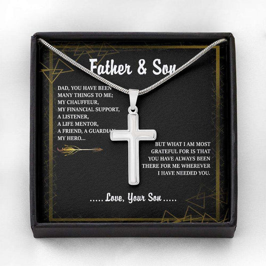 Dad Necklace, Father�S Day Gift From Son “ Father And Son Fathers Day Necklace Cross Necklace Father's Day Rakva