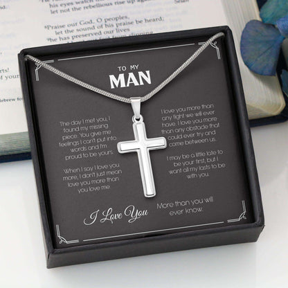 Dad Necklace, Father�S Day Necklace “ To My Man Necklace Gift For Man For Husband Gift For Boyfriend “ Cross Necklace Father's Day Rakva